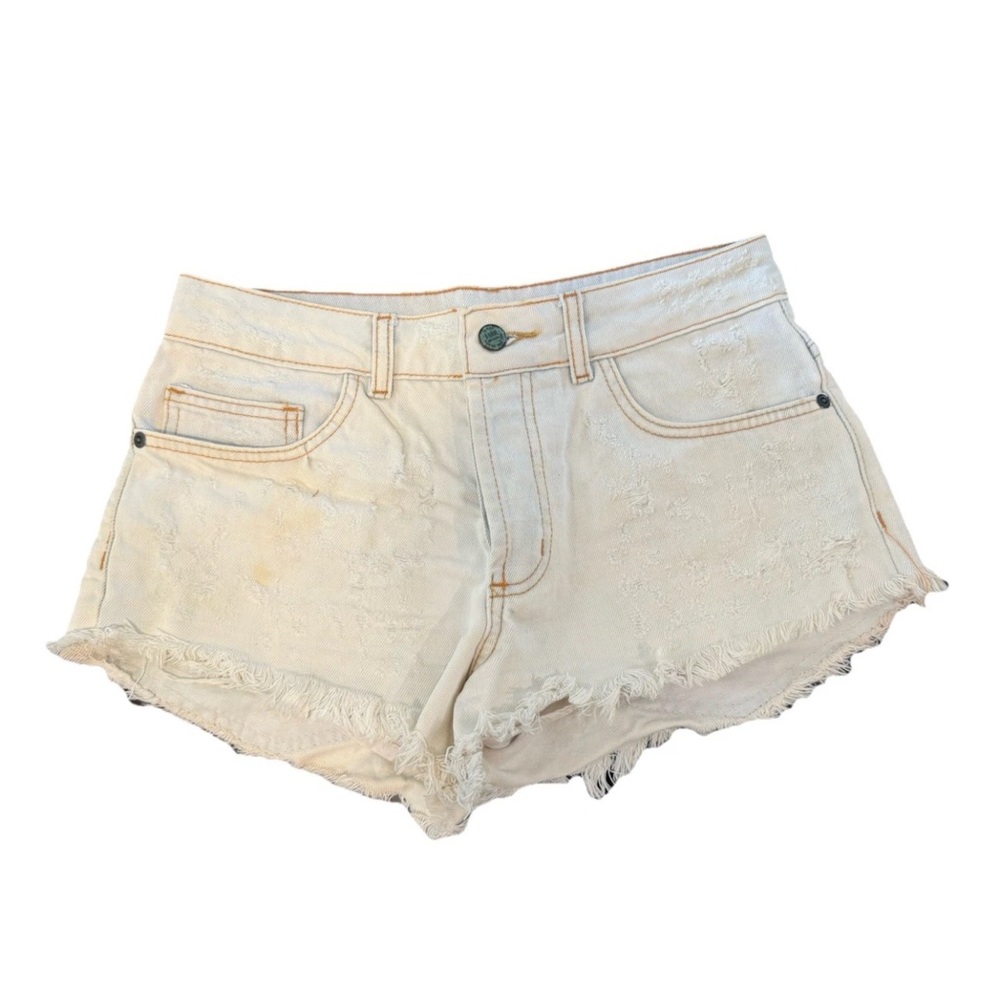Farm Rio Denim Cut Off Blue Jean Shorts Womens 34 (US 4) Light Wash